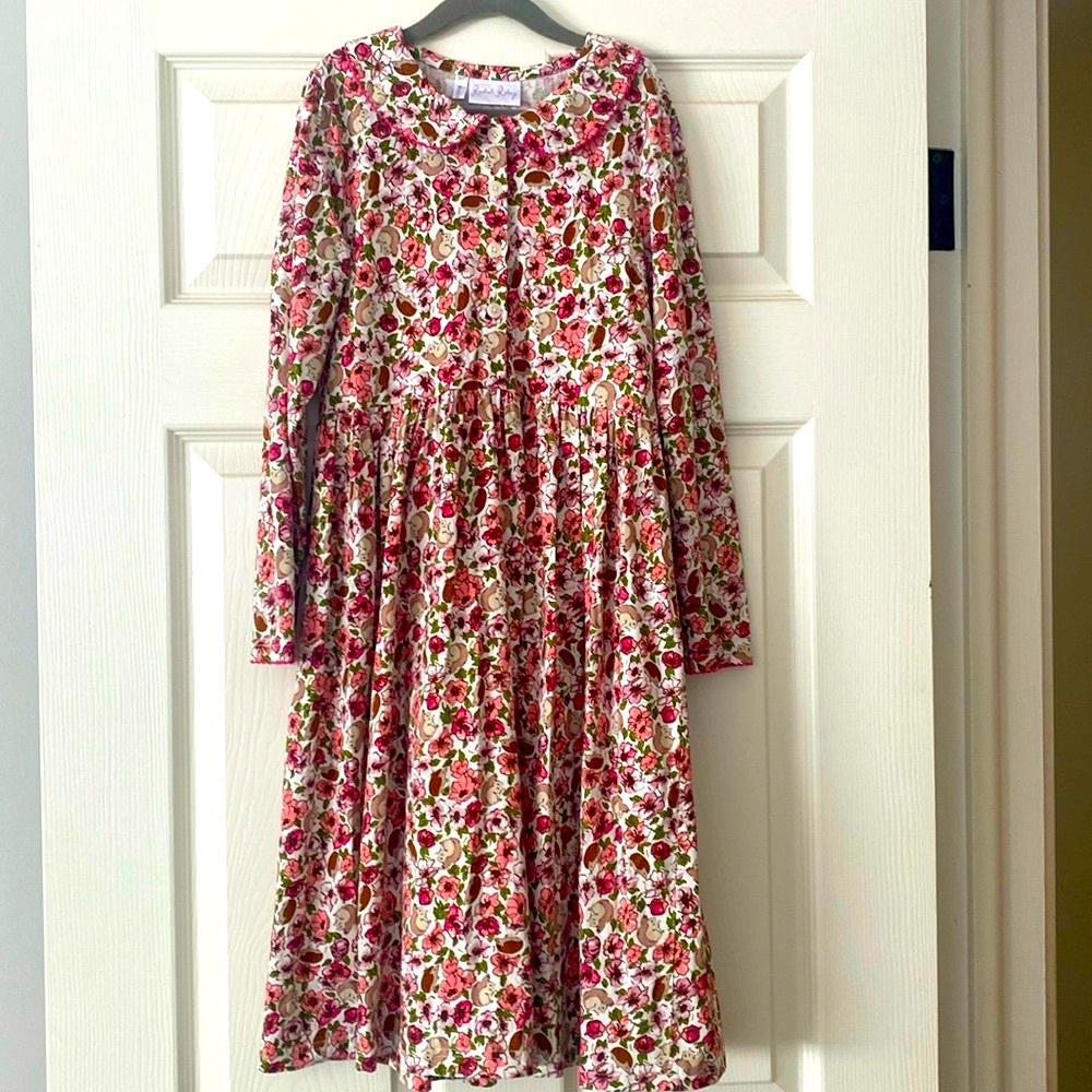 Girls Rachel Riley Fall Woodland Floral Dress size 10 years in EUC